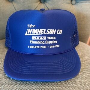 Branded blue vintage trucker hat, NWOT